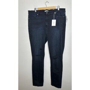 Good American Women’s Good Legs Skinny Jeans Dark Blue Size 24 NWT New